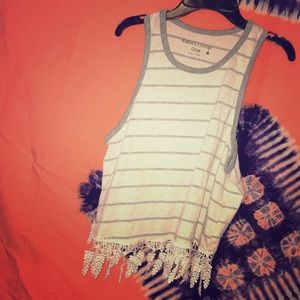 Stripped bohoish shirt cropped